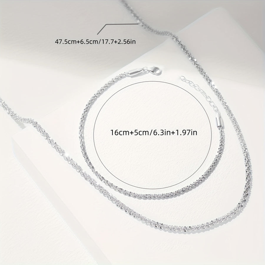 MINIMALIST SHIMMER NECKLACE & BRACELET SET