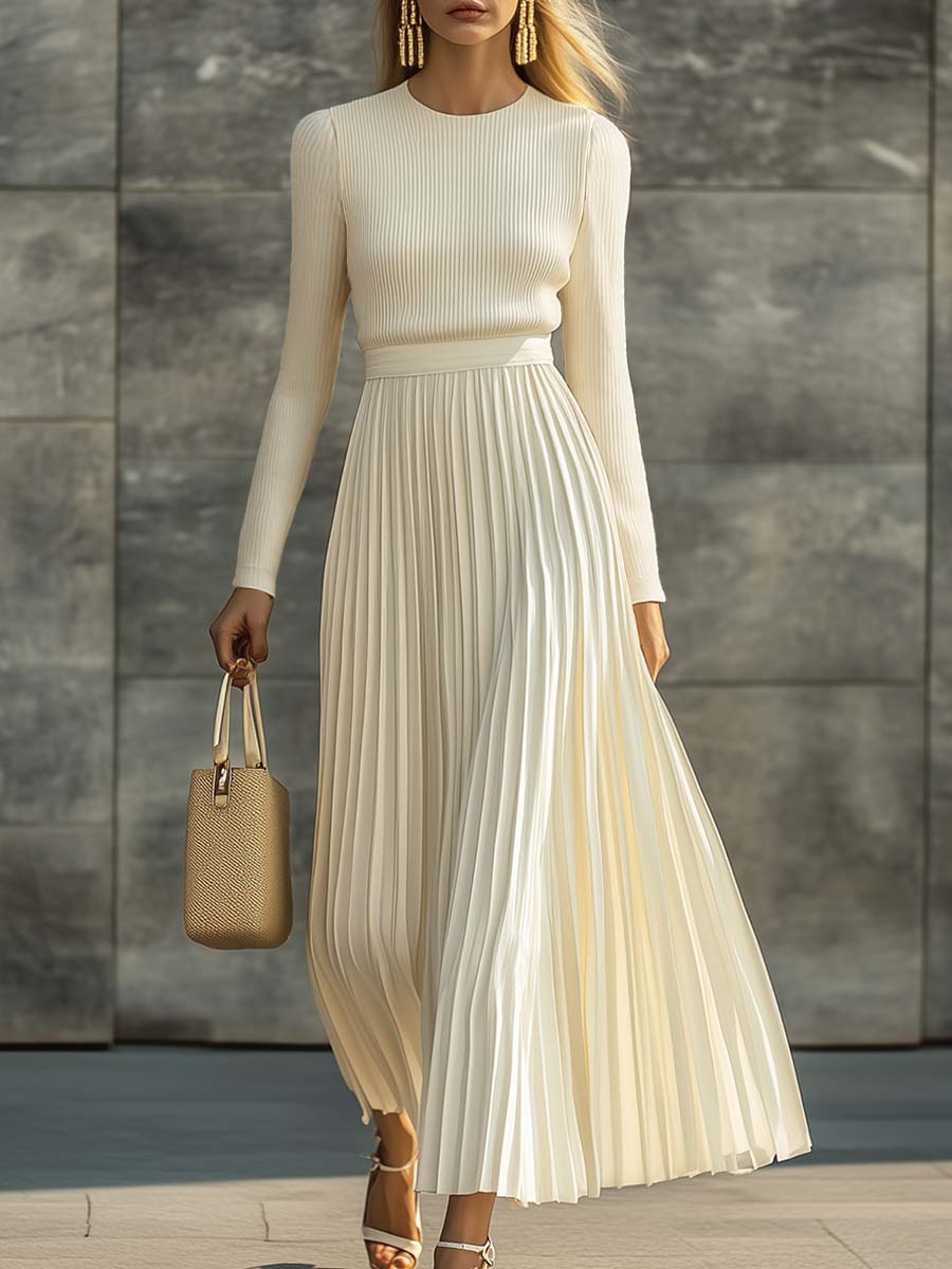 CHARLOTTE | CASUAL KNITTED SATIN DRESS