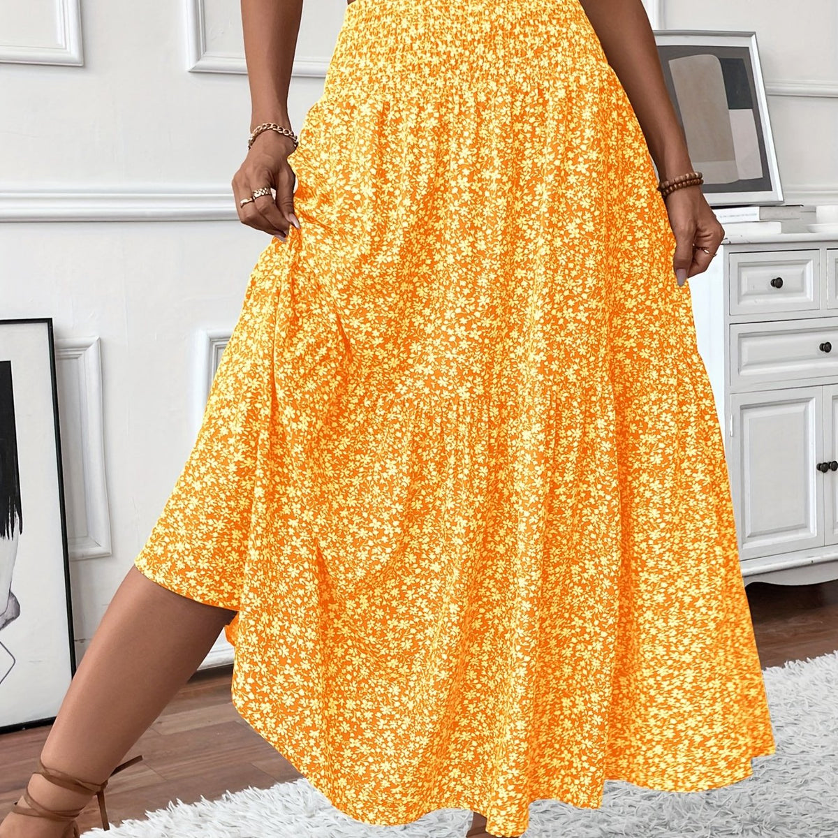 TAHLIA | TIERED FLORAL MAXI SKIRT