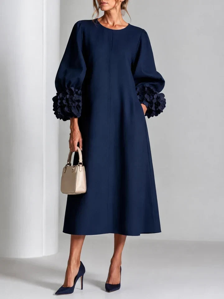 Liliane | Elegant Midi Dress with Flowers