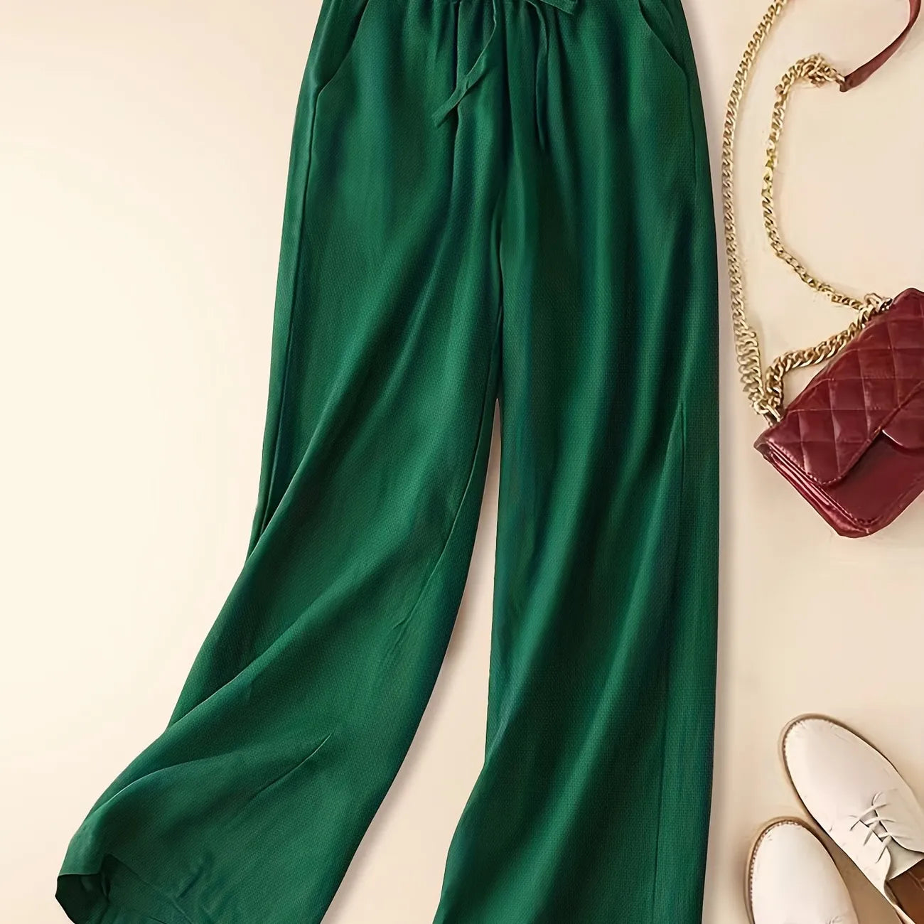 IMARA | WIDE-LEG DRAWSTRING TROUSERS