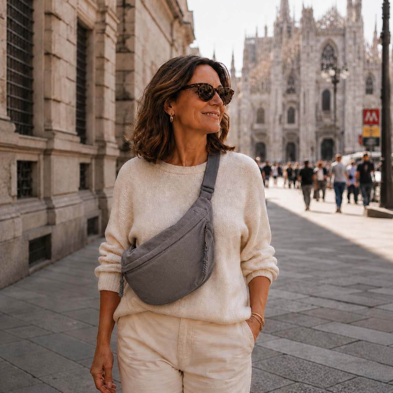 Beatrice | Grey Shoulder Bag