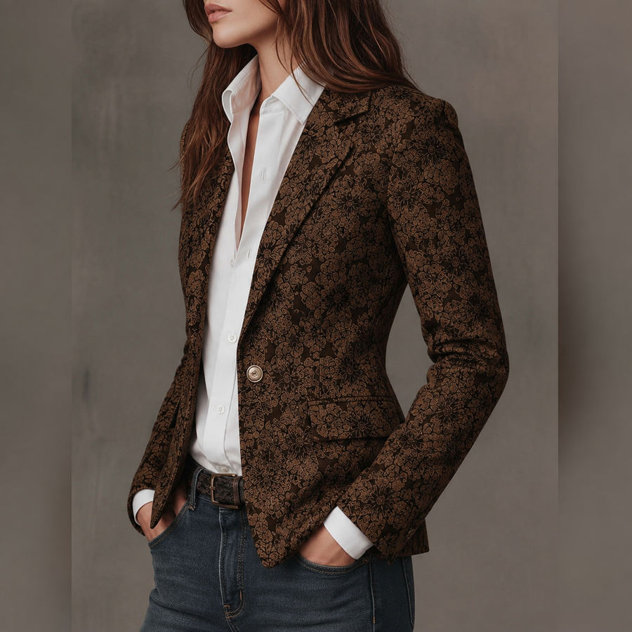Rosamund | Paisley Jacquard Blazer