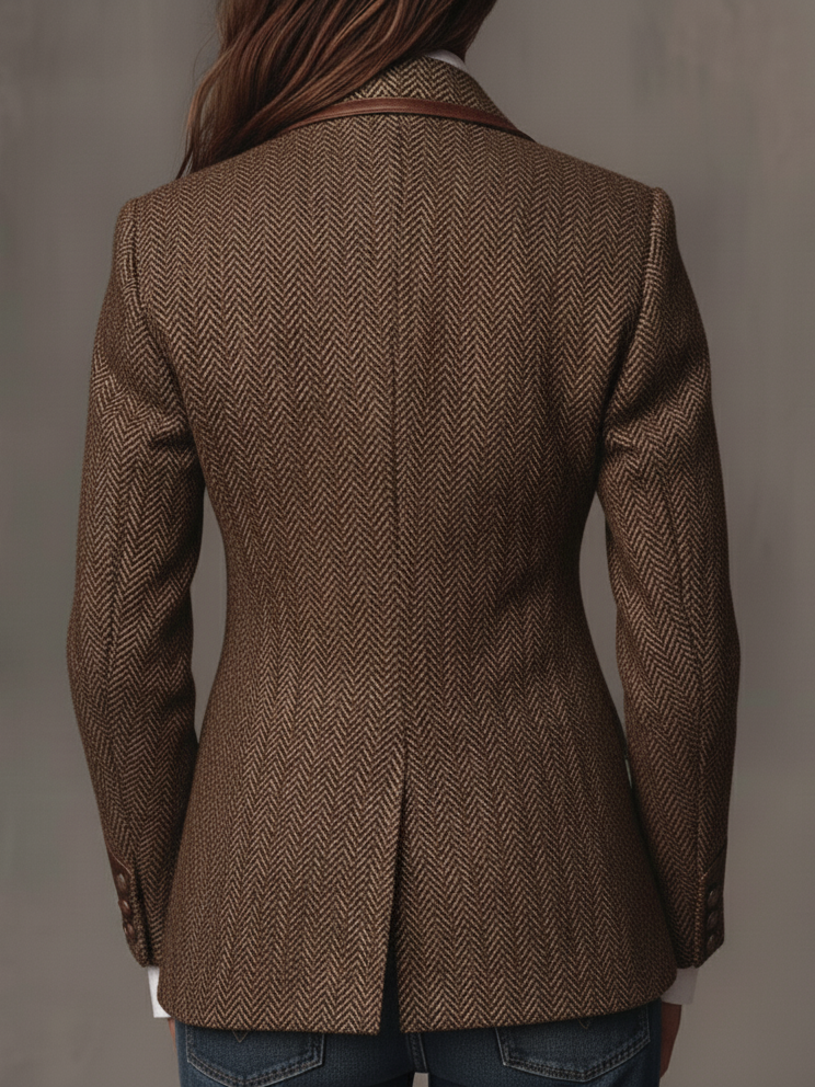 Arabella | Herringbone Panel Blazer