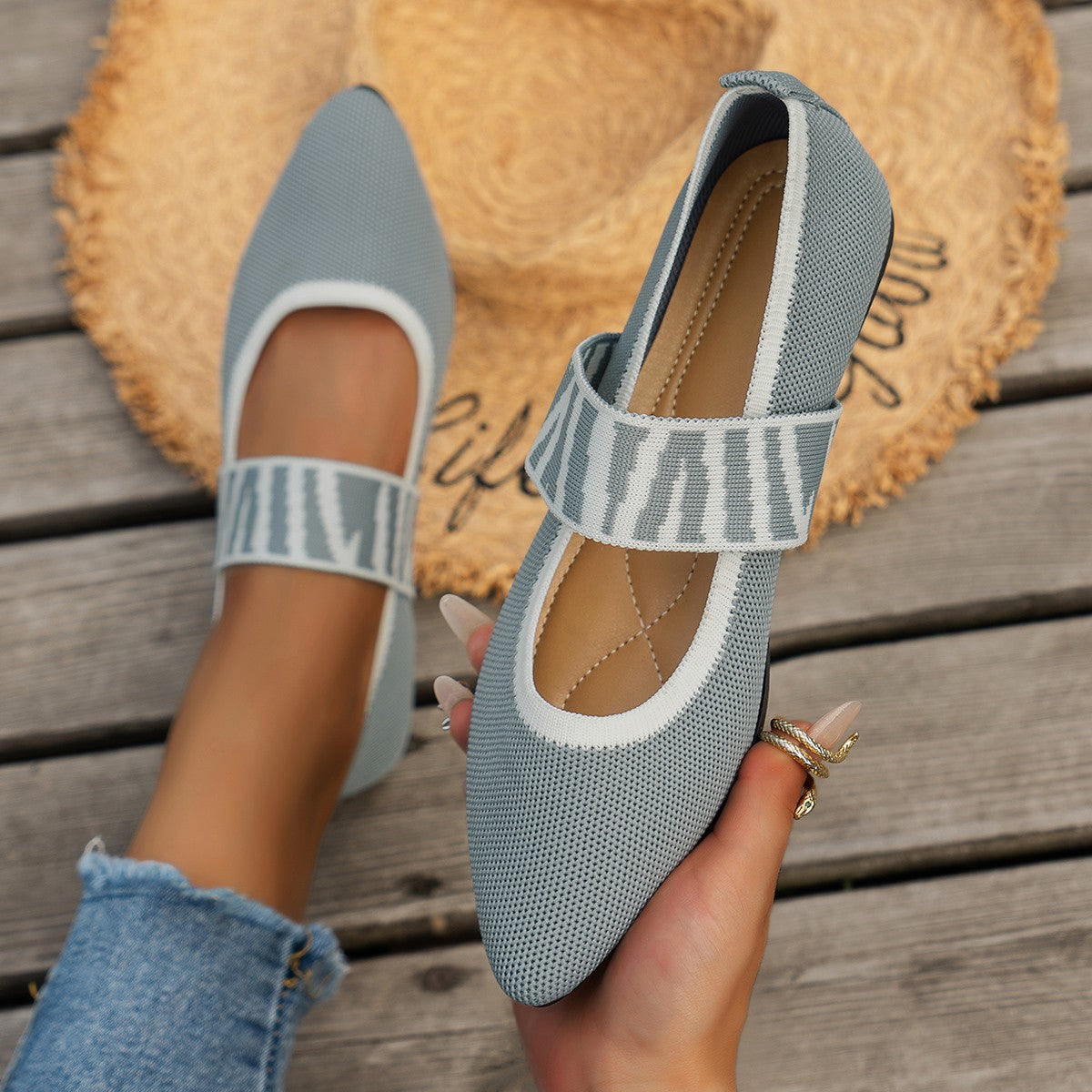 ILYANA | PATTERNED BALLET FLATS