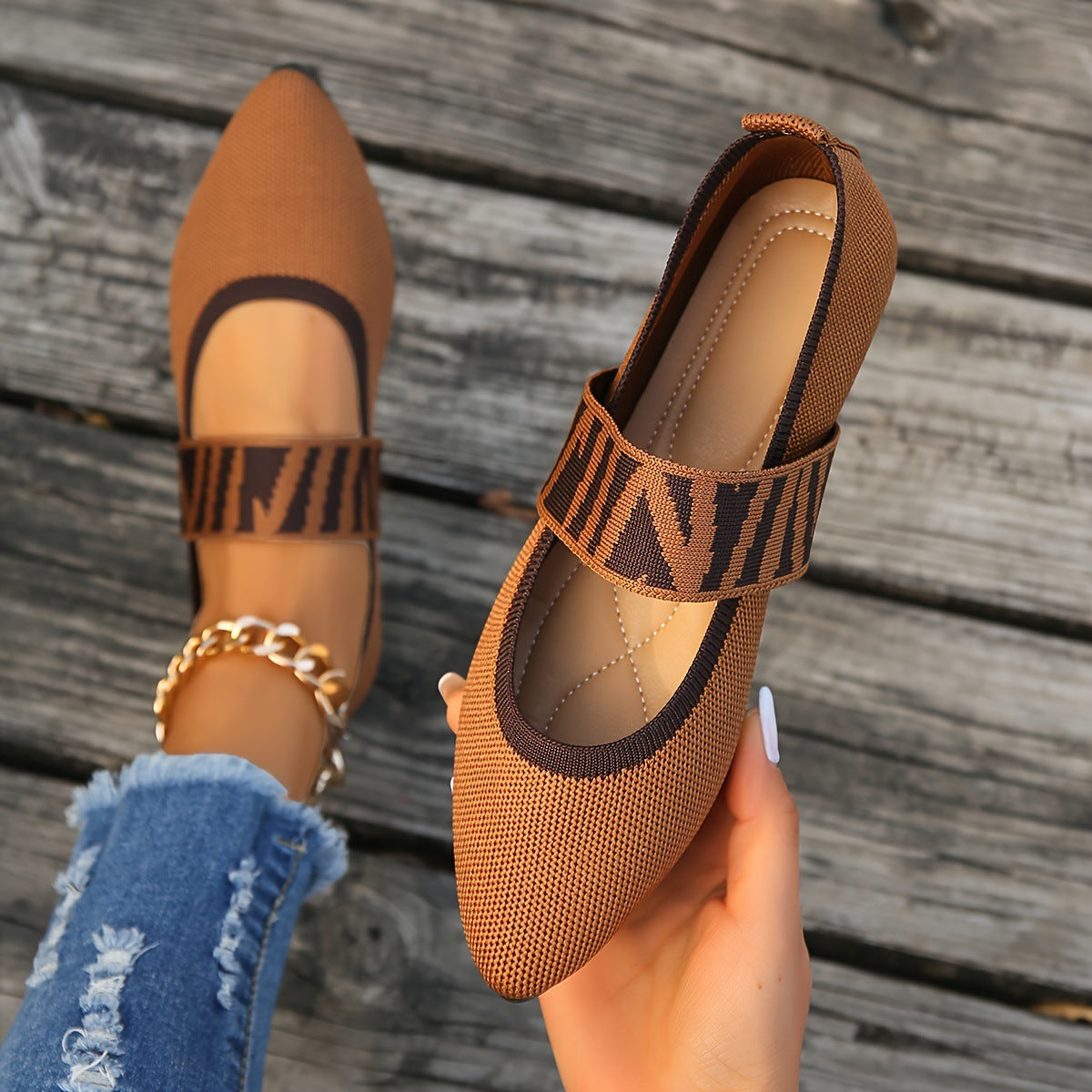 ILYANA | PATTERNED BALLET FLATS