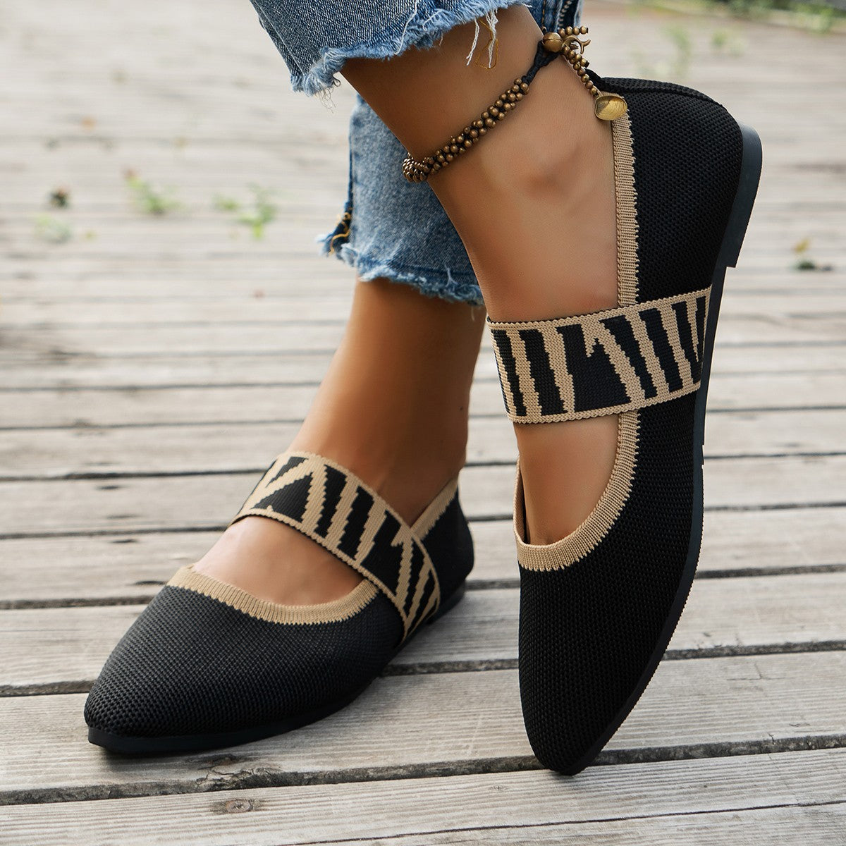 ILYANA | PATTERNED BALLET FLATS