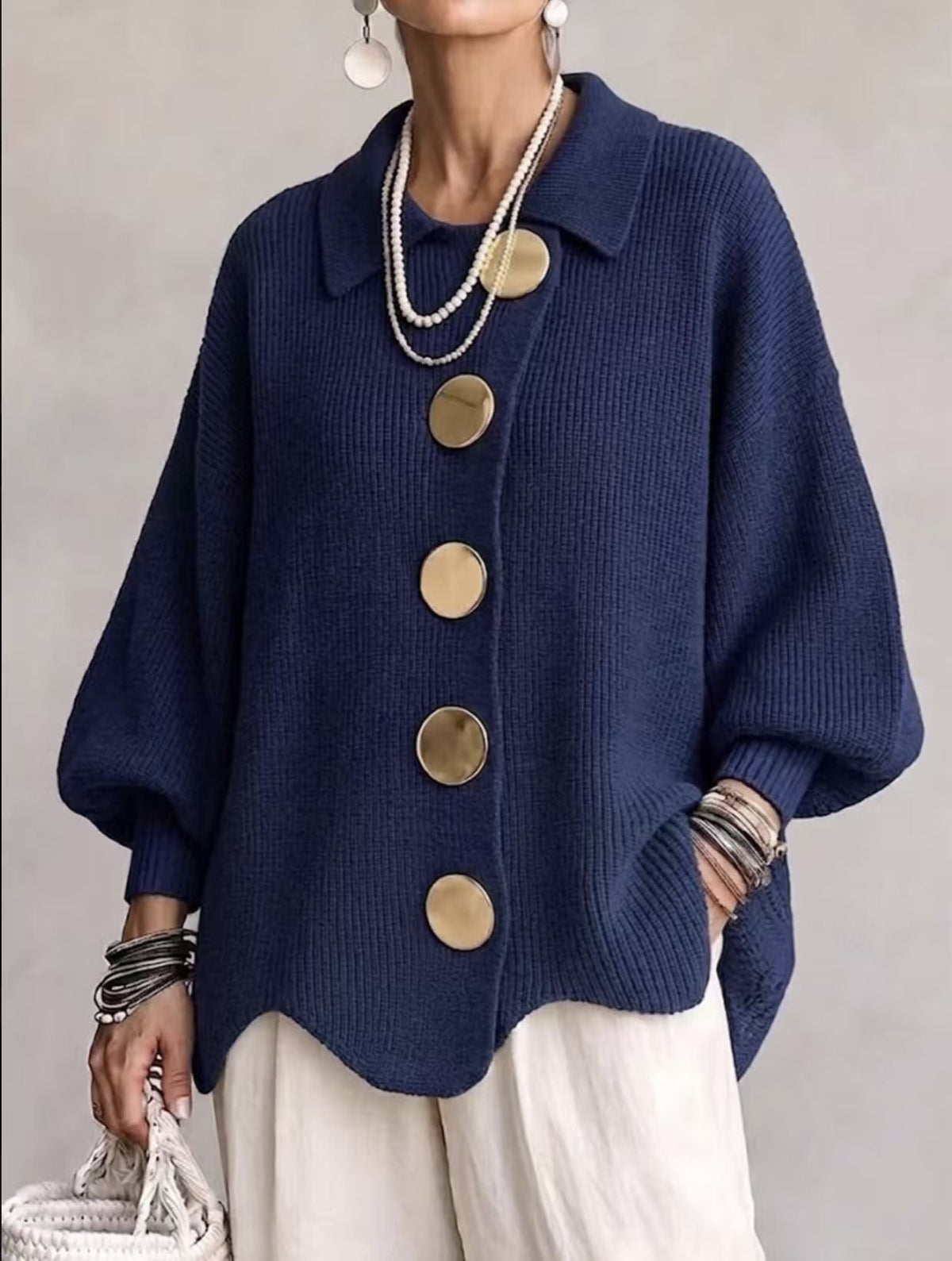 Trish™ | Oversized Collared Cardigan