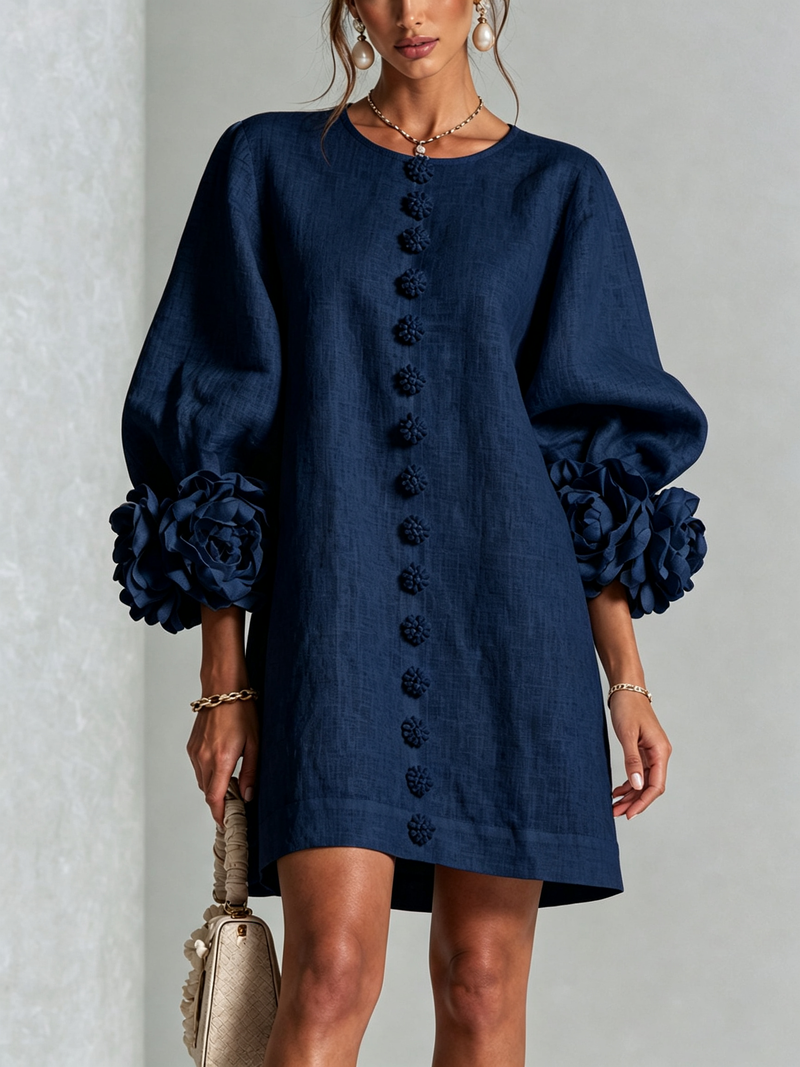HINAN | ELEGANT MINI DRESS WITH FLORAL PRINT
