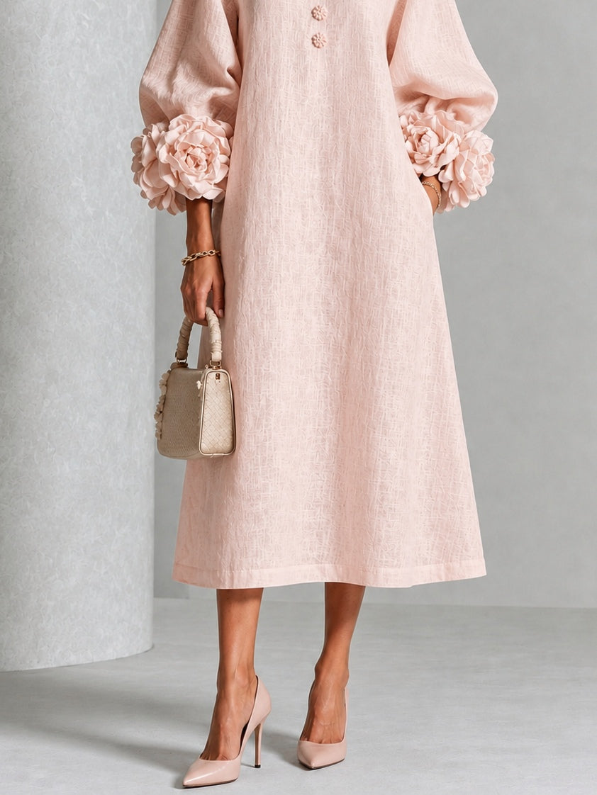 Liliane | Elegant Midi Dress with Flowers