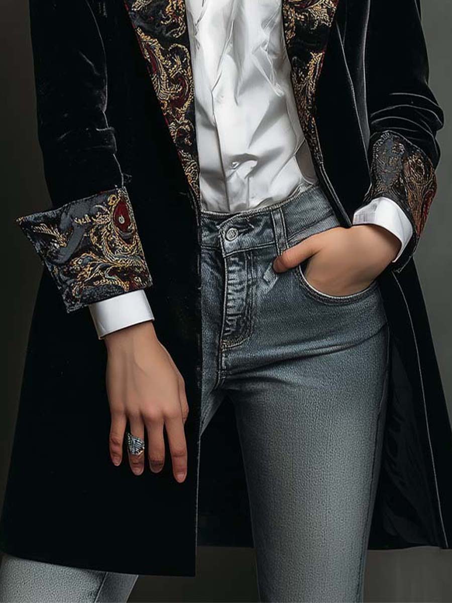 Josephine | Baroque Print Slim Fit Blazer