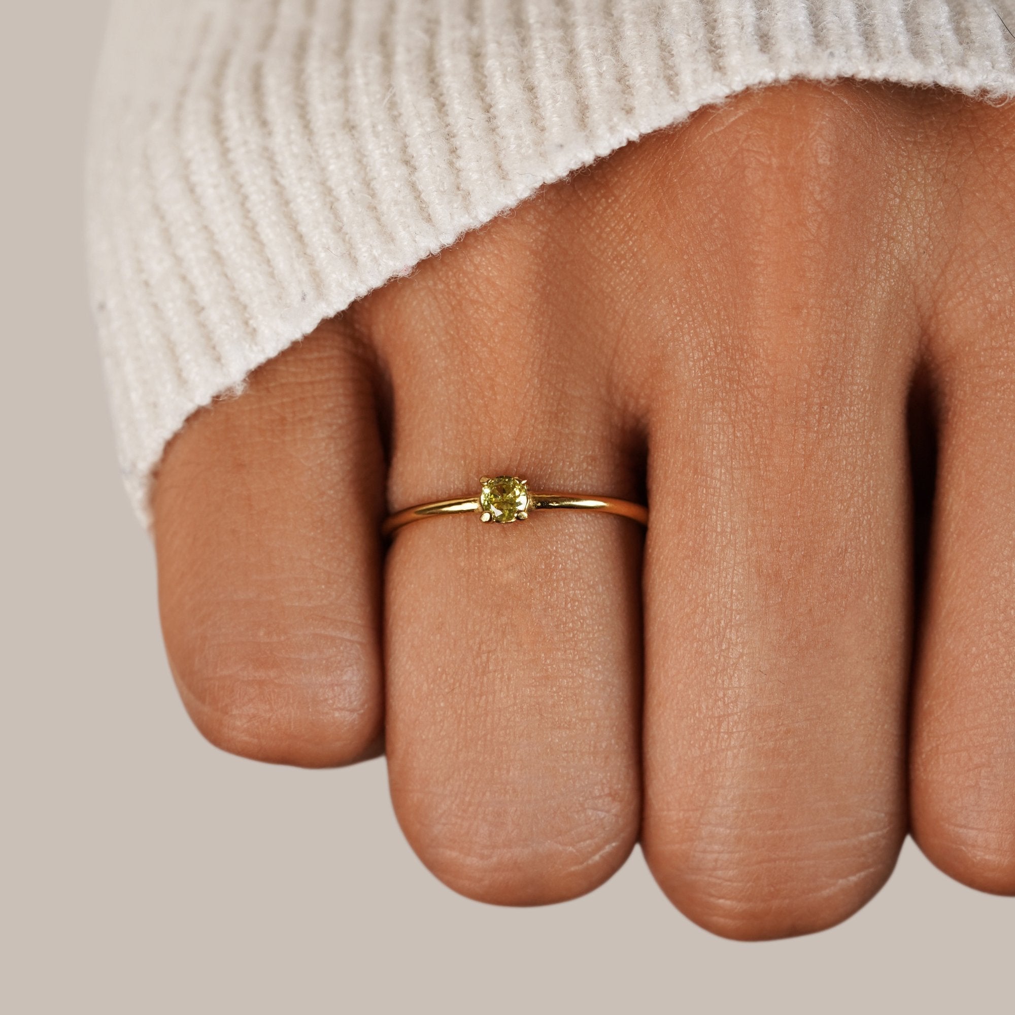 Gold Birthstone Rings