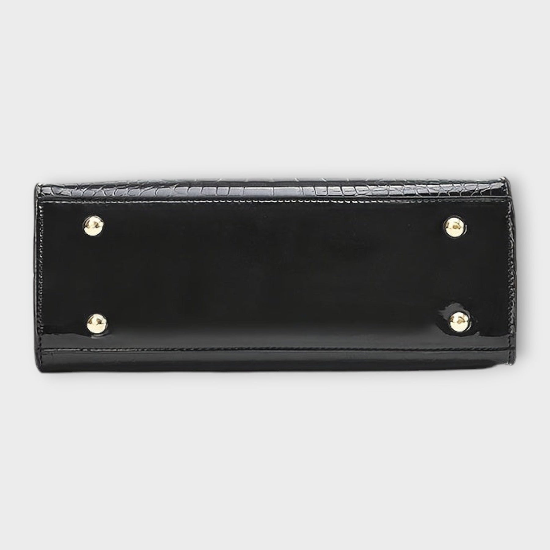 Maison Verdelle -  Shiny Crocodile Skin Pattern Handbag