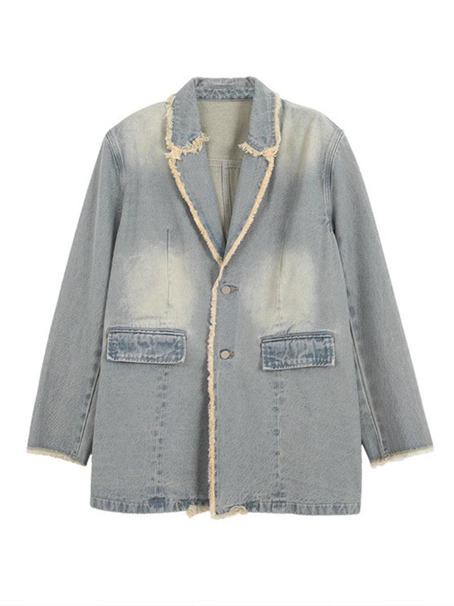 Dionne | Vintage Style Blazer with Raw Edges