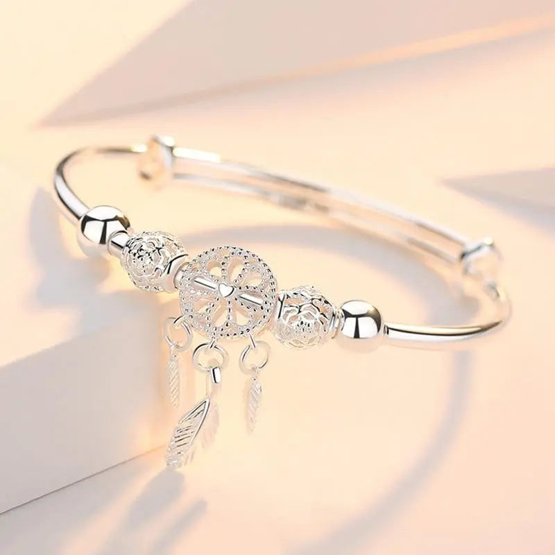SILVER DREAMCATCHER BRACELET
