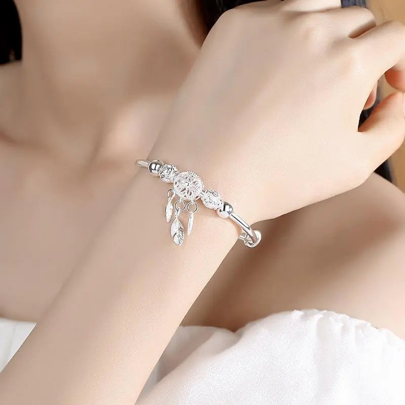 SILVER DREAMCATCHER BRACELET